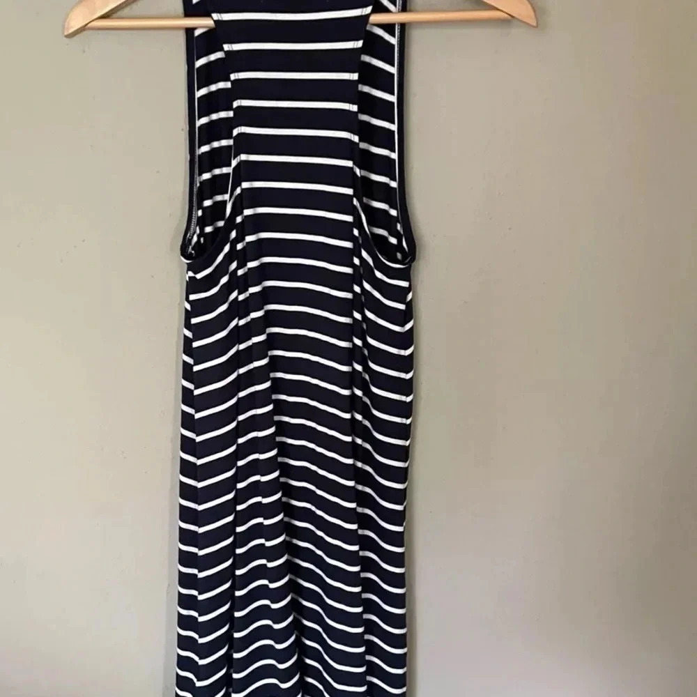 Abercrombie & Fitch Nautical Striped Sundress Sleeveless Racerback Navy Size S - Picture 5 of 6